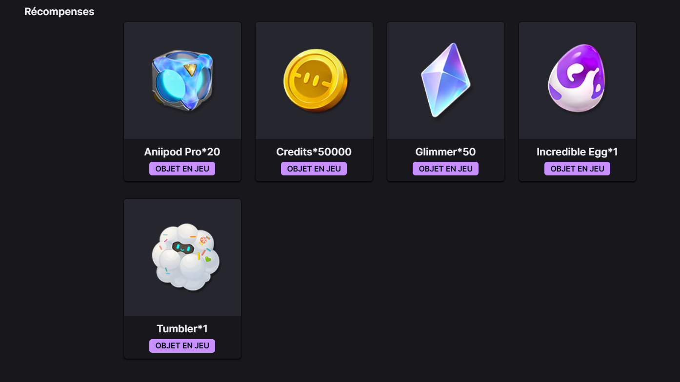 Twitch drop Aniimo octobre 2026 Twitch drop Aniimo octobre 2026