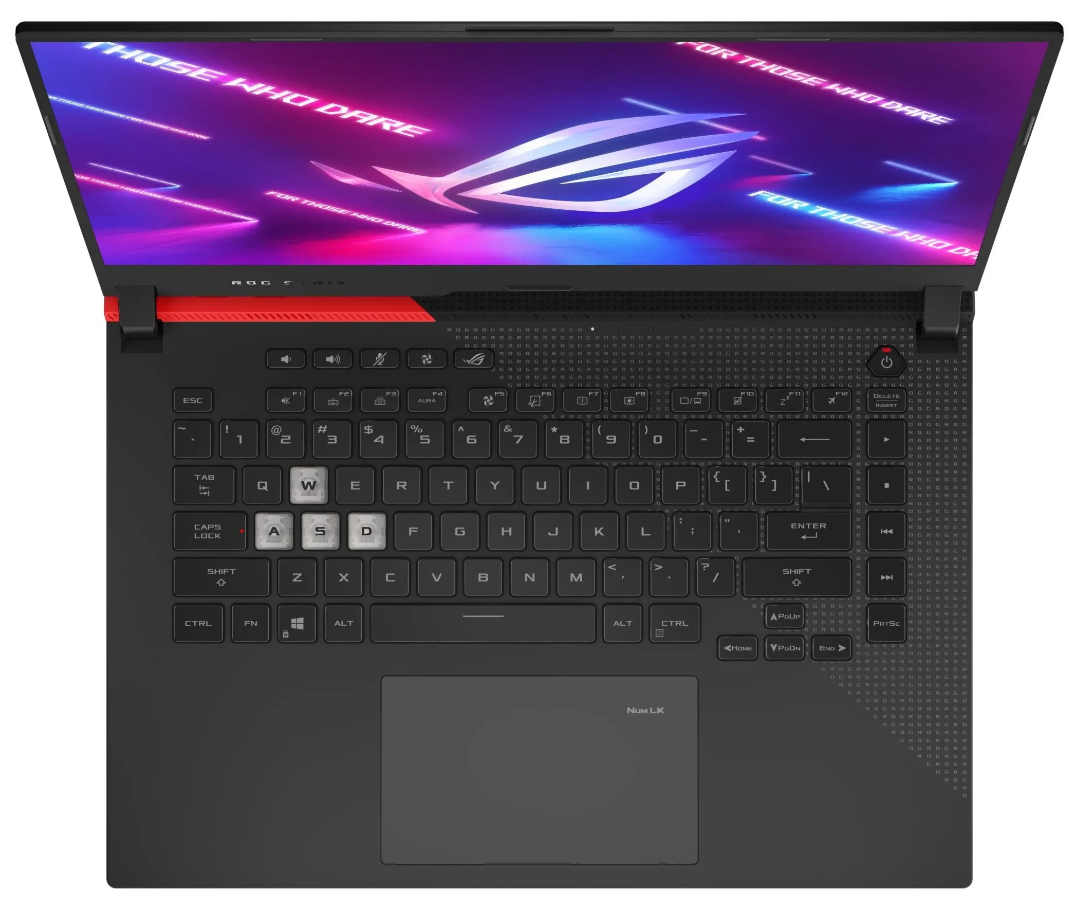 Laptop Asus ROG Strix G15 vue de haut Laptop Asus ROG Strix G15 vue de haut