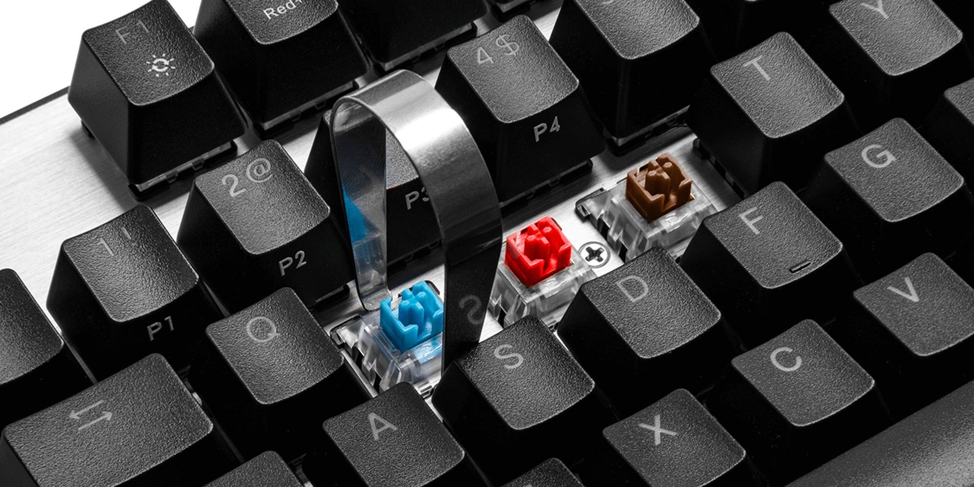 Photo du clavier CK351 sans les touches pour voir les contacteurs.