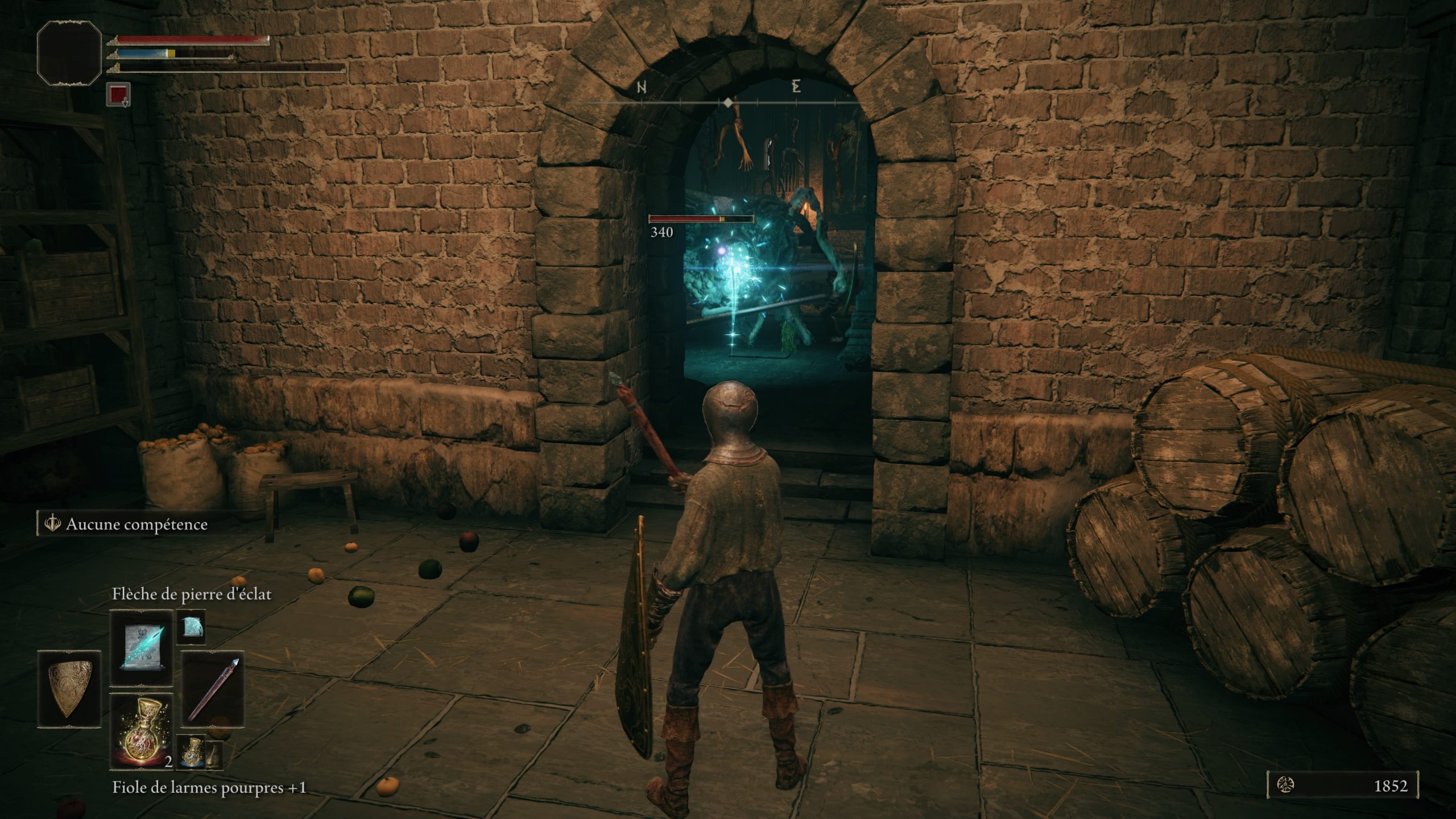 Screenshot de Gameplay en intÃ©rieur dans Elden Ring.