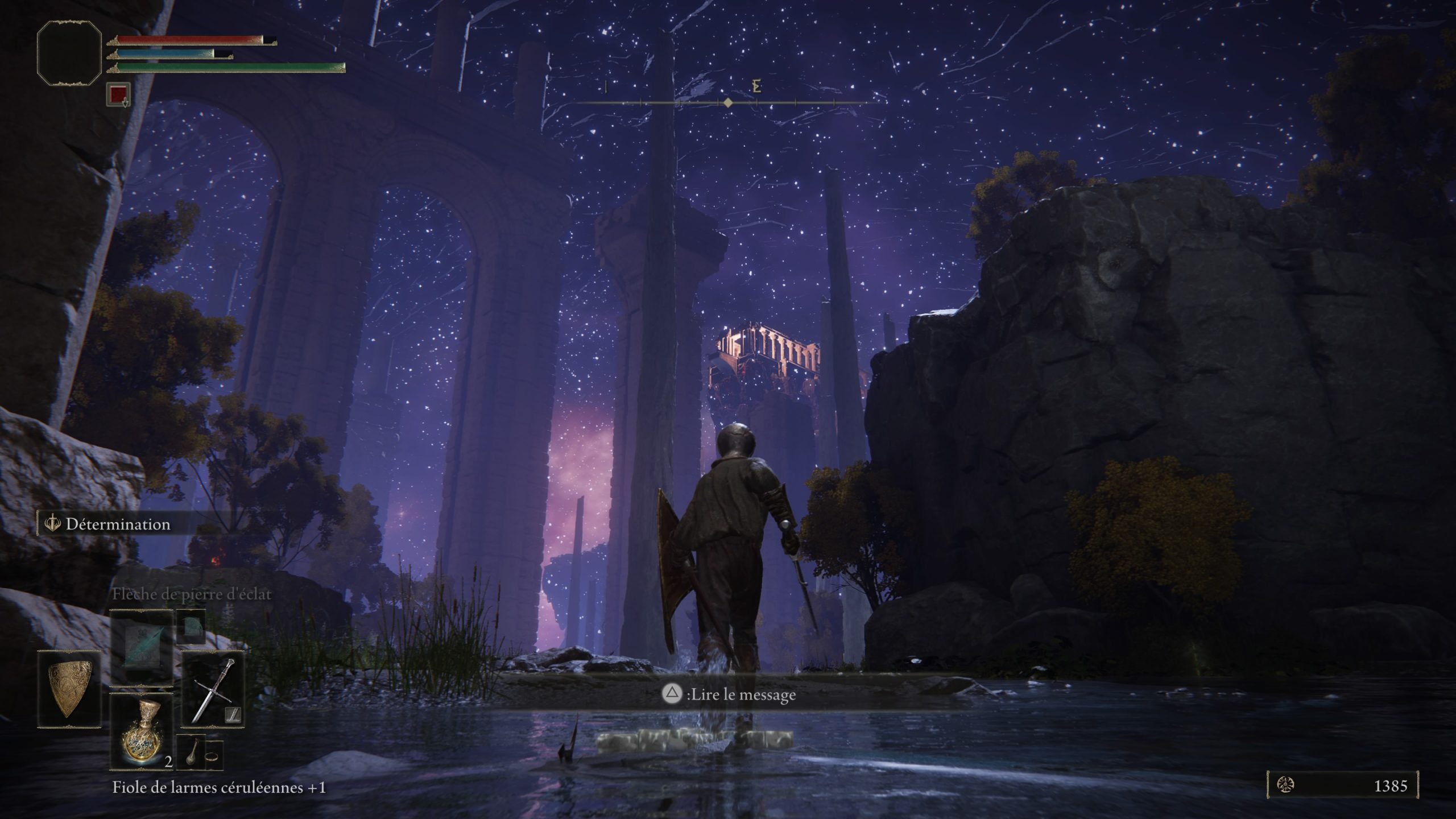 Screenshot de Gameplay Ã  pieds  Elden Ring.
