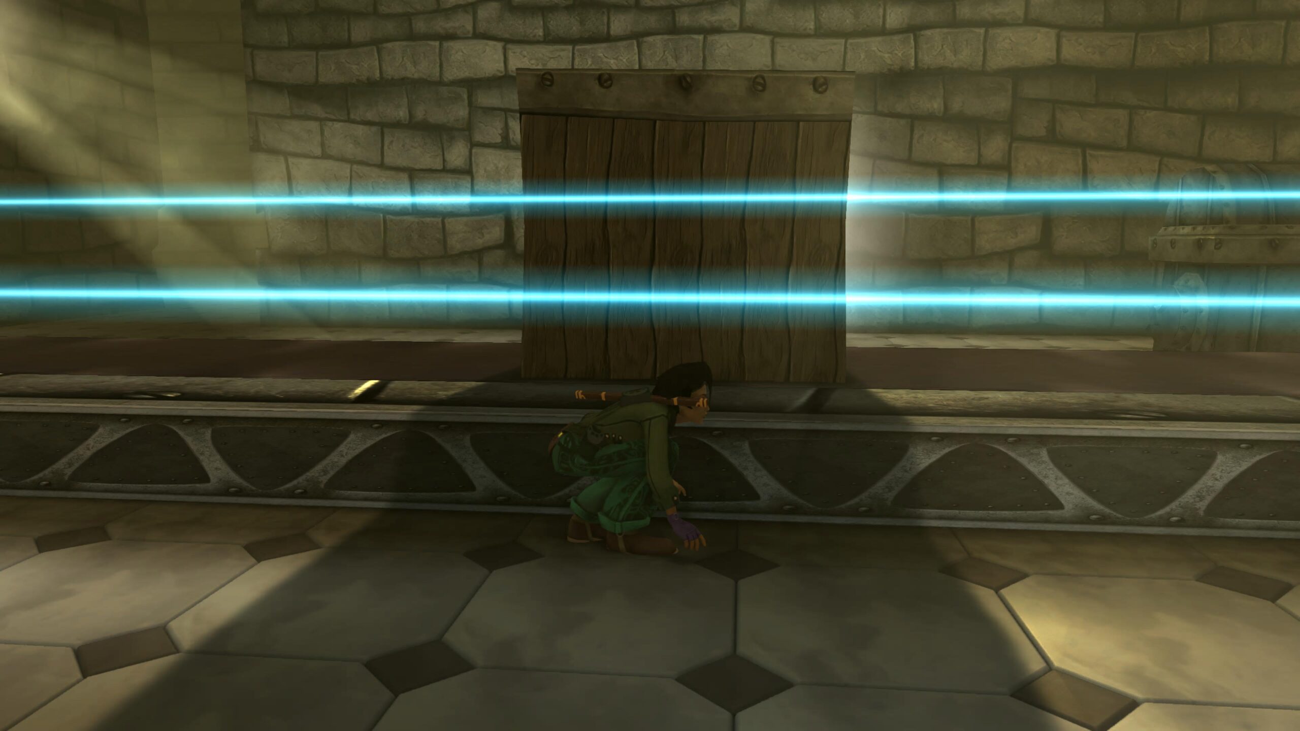 Jade en train de s'infiltrer dans un niveau de Beyond Good and Evil 20th anniversary Jade en train de s'infiltrer dans un niveau de Beyond Good and Evil 20th anniversary