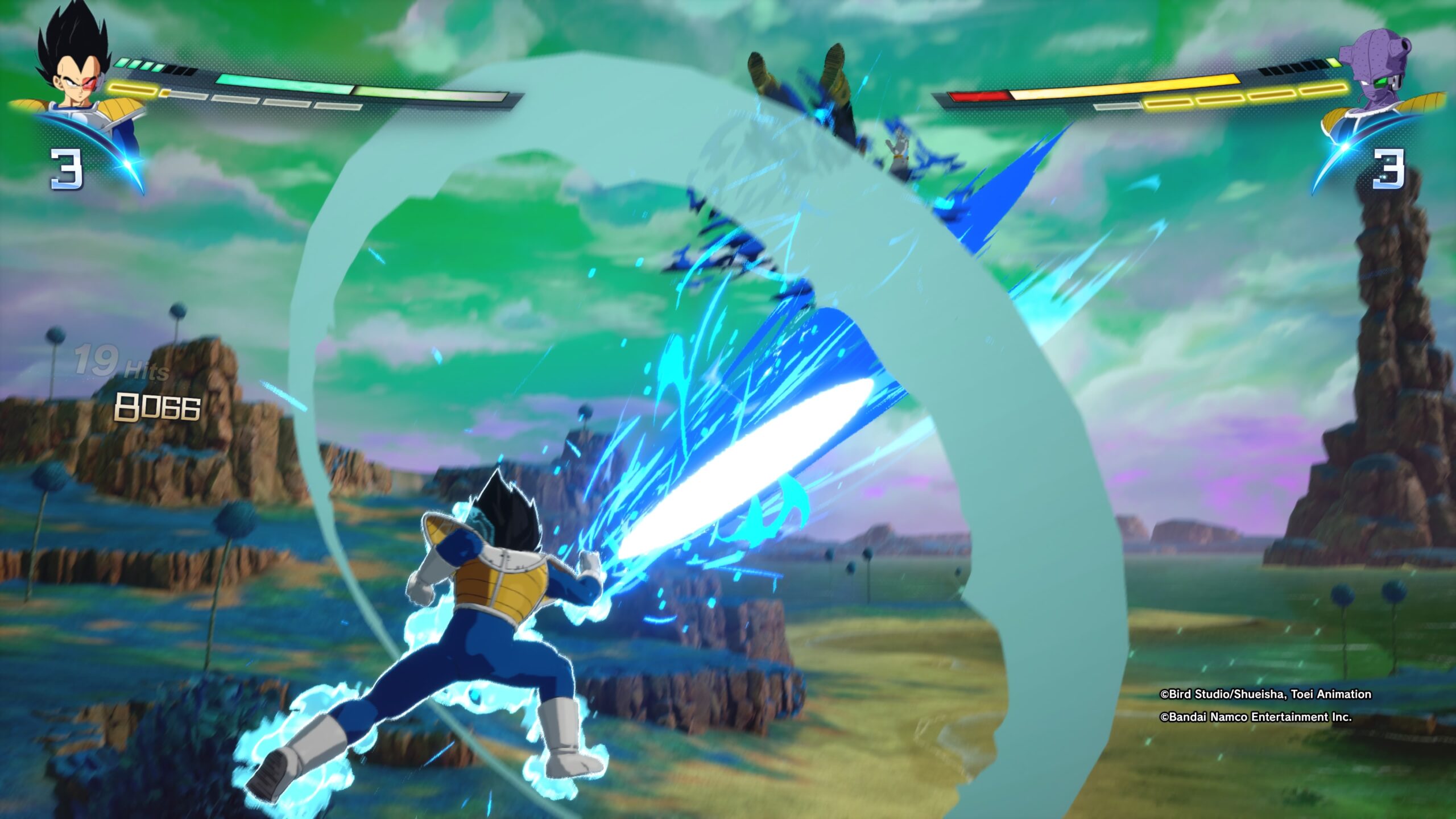 Dragon Ball Sparking Zero image combat Vegeta contre 