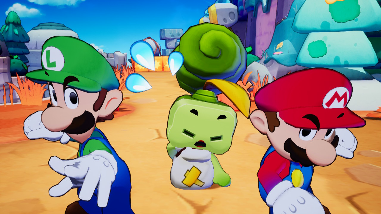 Cinématique du jeu Mario dans Mario & Luigi L'épopée fraternelle. Cinématique du jeu Mario dans Mario & Luigi L'épopée fraternelle.