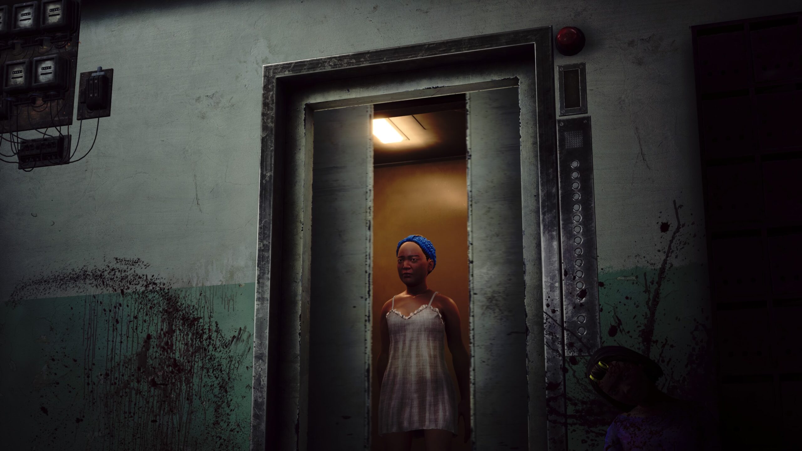 Une dame possÃ©dÃ©e qui prend l'ascenseur