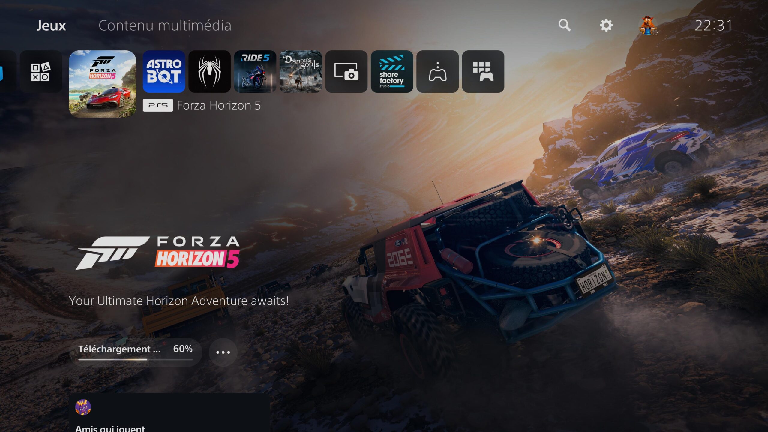 Forza Horizon 5 test PS5