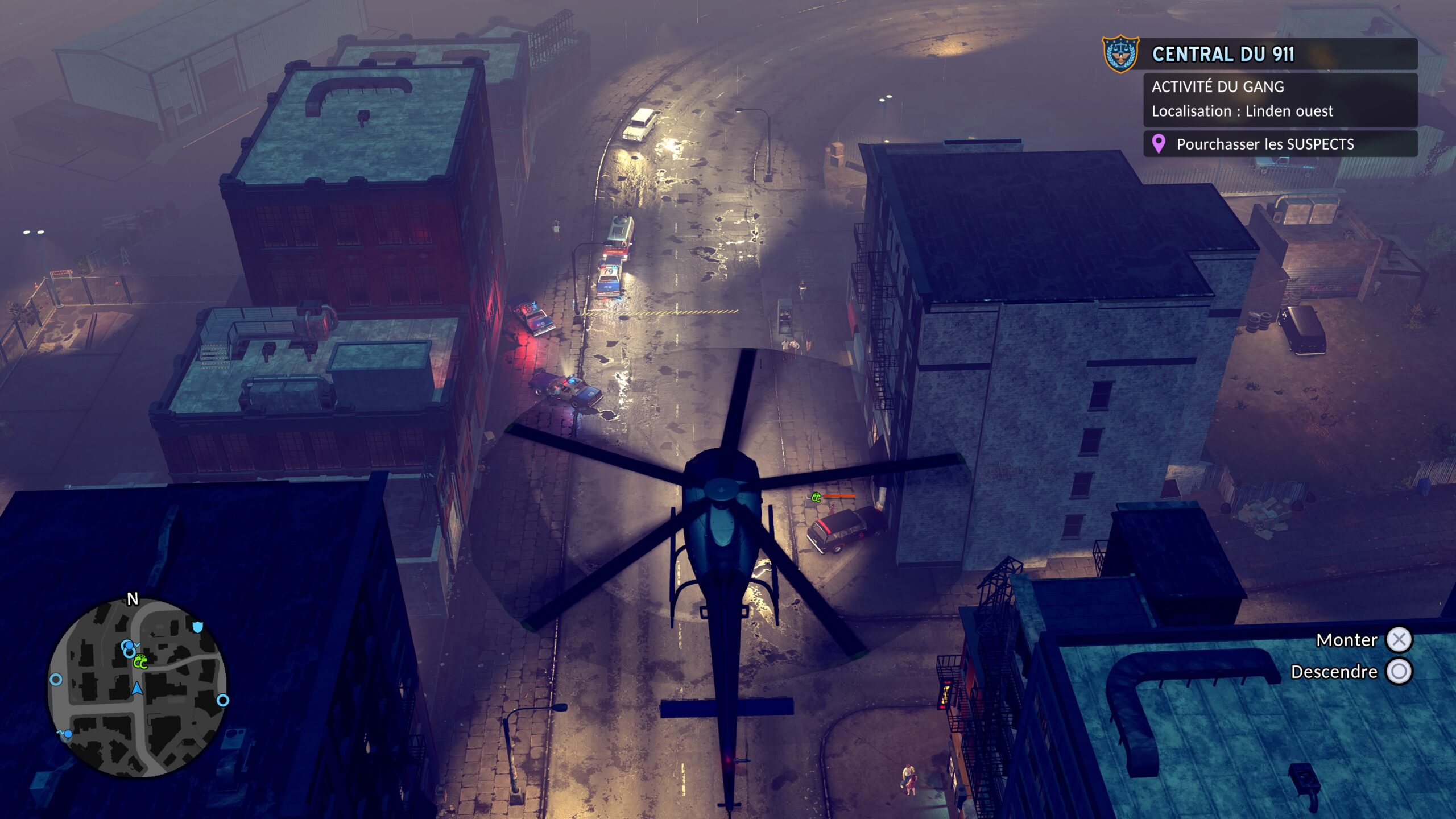 HÃ©licoptÃ¨re de nuit dans The Precinct