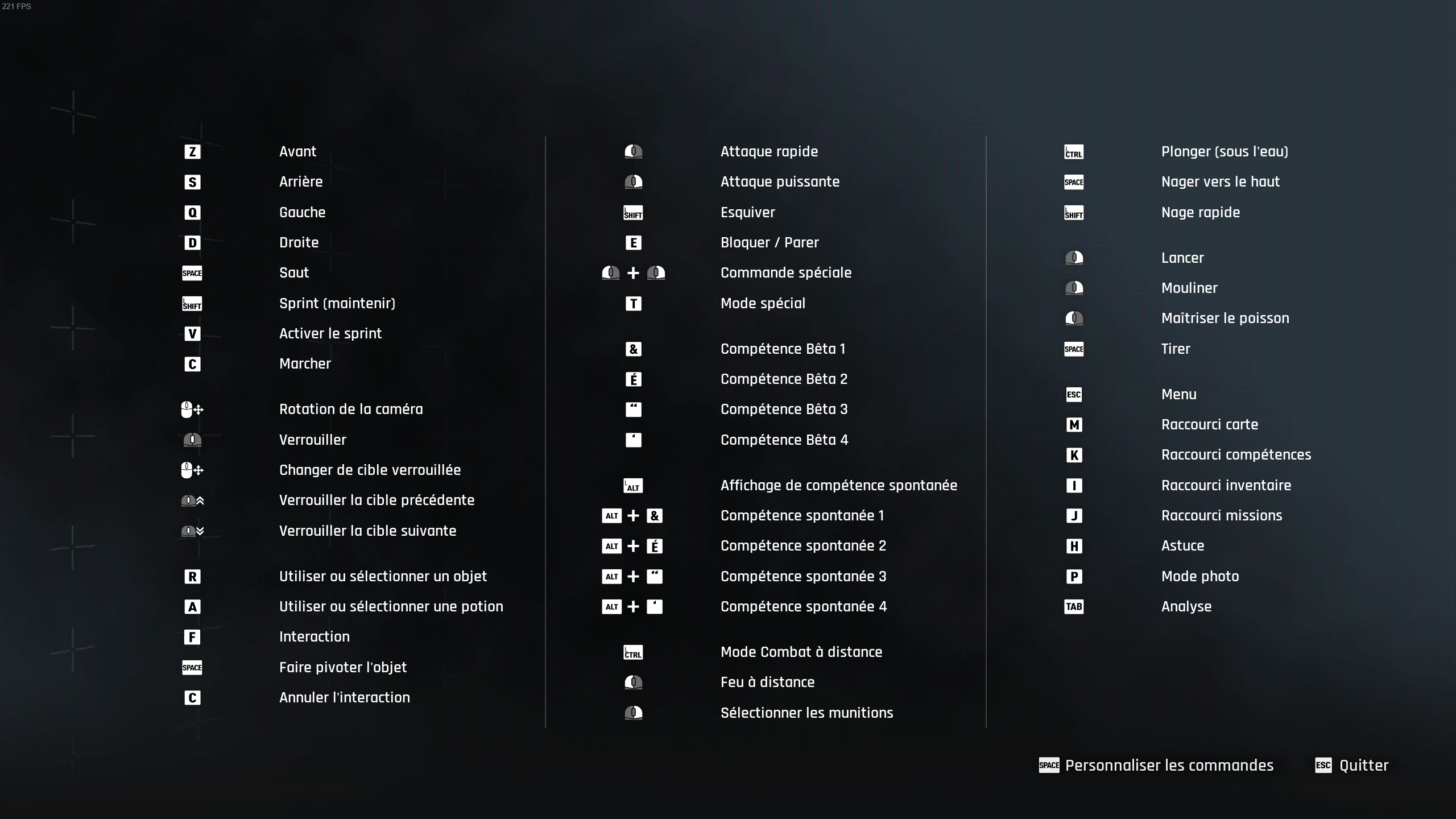 Stellar Blade PC Contrôles Clavier/Souris Stellar Blade PC Contrôles Clavier/Souris