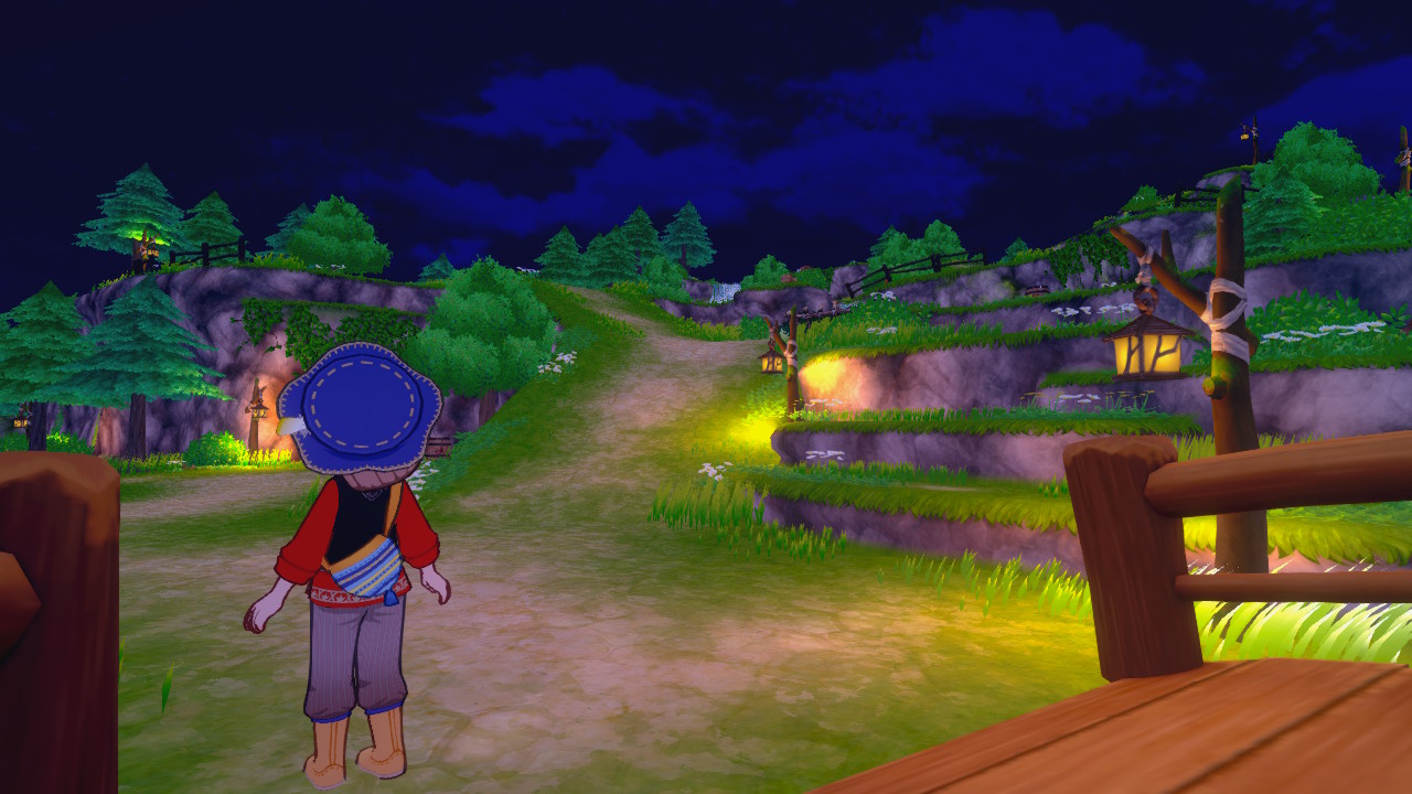 Story of Seasons Grand Bazaar : Paysage de nuit. Story of Seasons Grand Bazaar : Paysage de nuit.