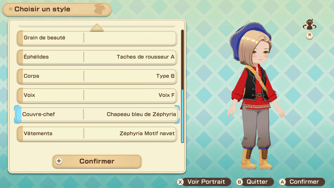 Story of Seasons Grand Bazaar : Personnalisation.