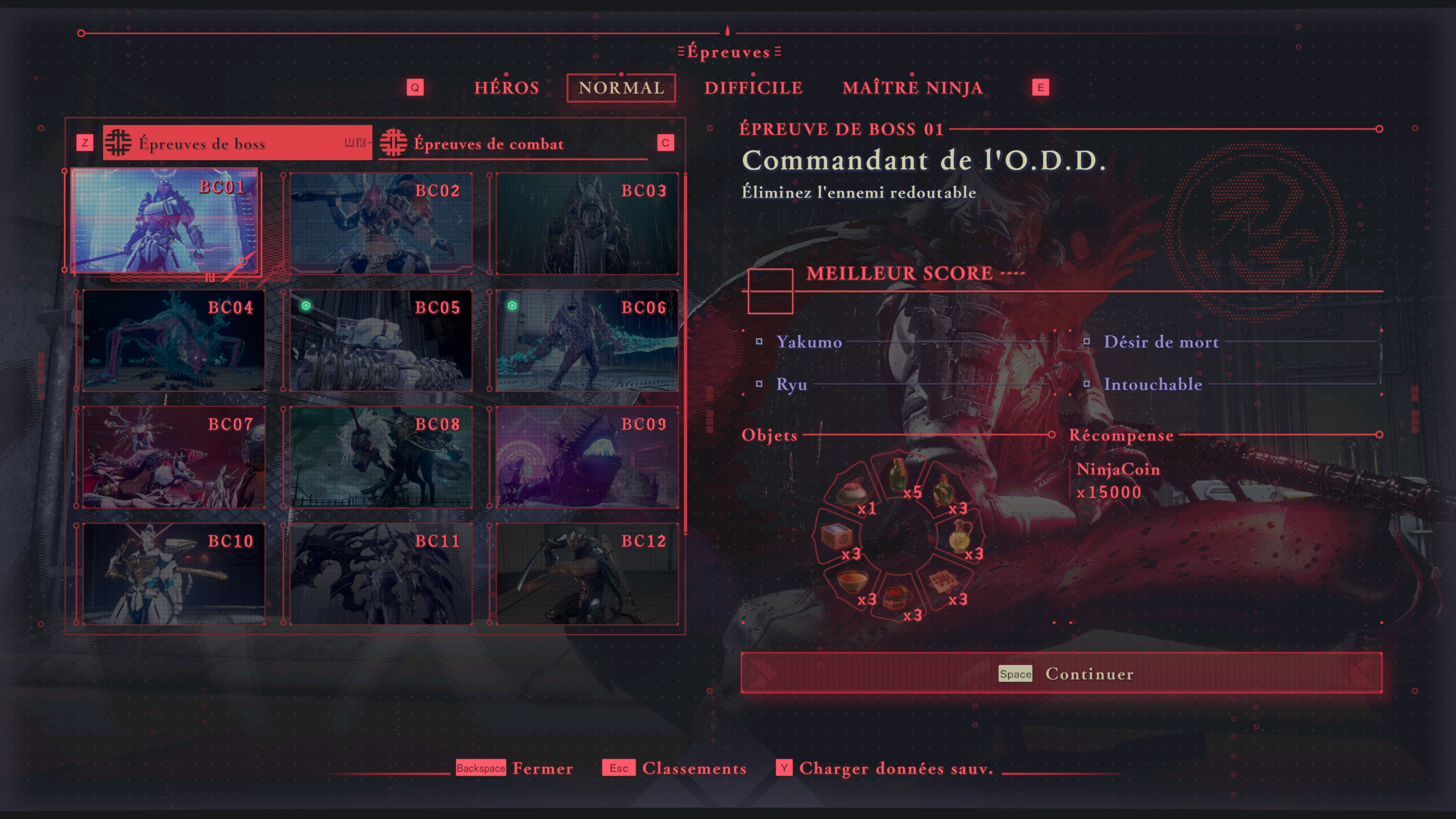 Ninja Gaiden 4 Onglet DÃ©fis