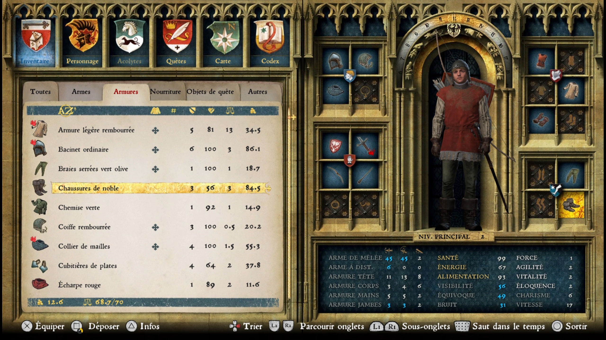 Kingdom Come Deliverance PS5 Interface Kingdom Come Deliverance PS5 Interface