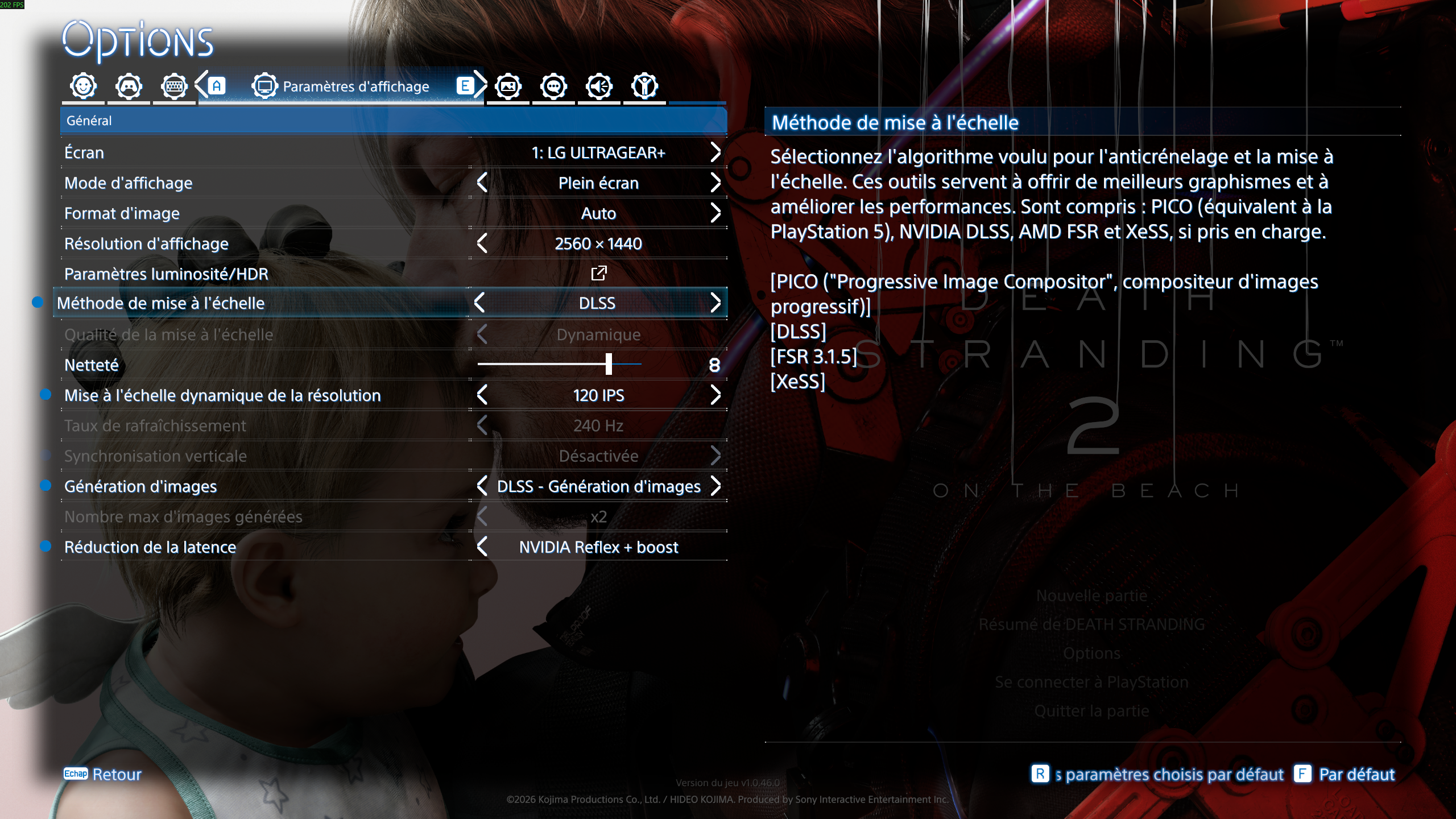 Death Stranding 2 ParamÃ¨tres Graphiques