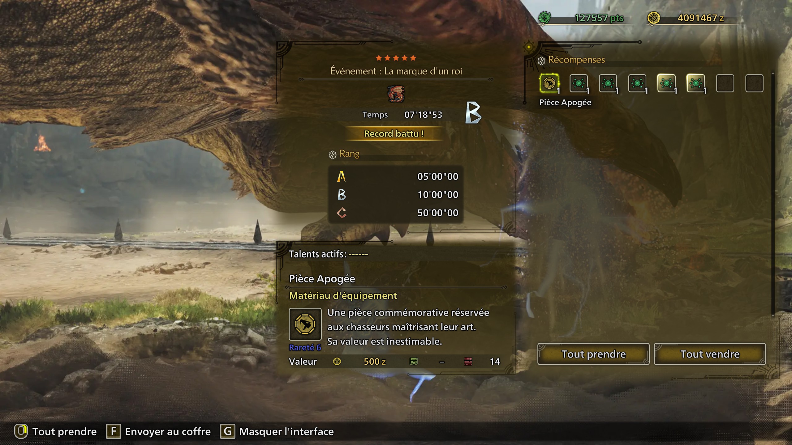 Monster Hunter Wilds Marque d'un roi Fin Quete Monster Hunter Wilds Marque d'un roi Fin Quete