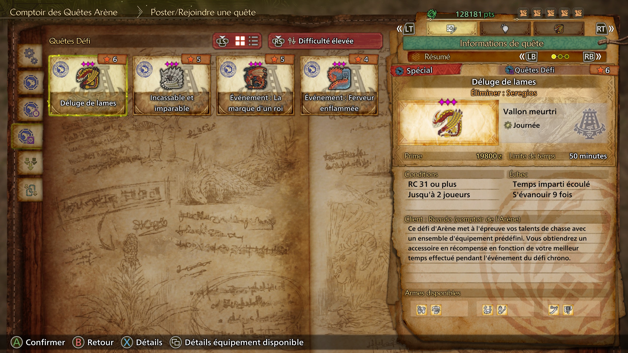 Monster Hunter Wilds DÃ©luge de Lames QuÃªte