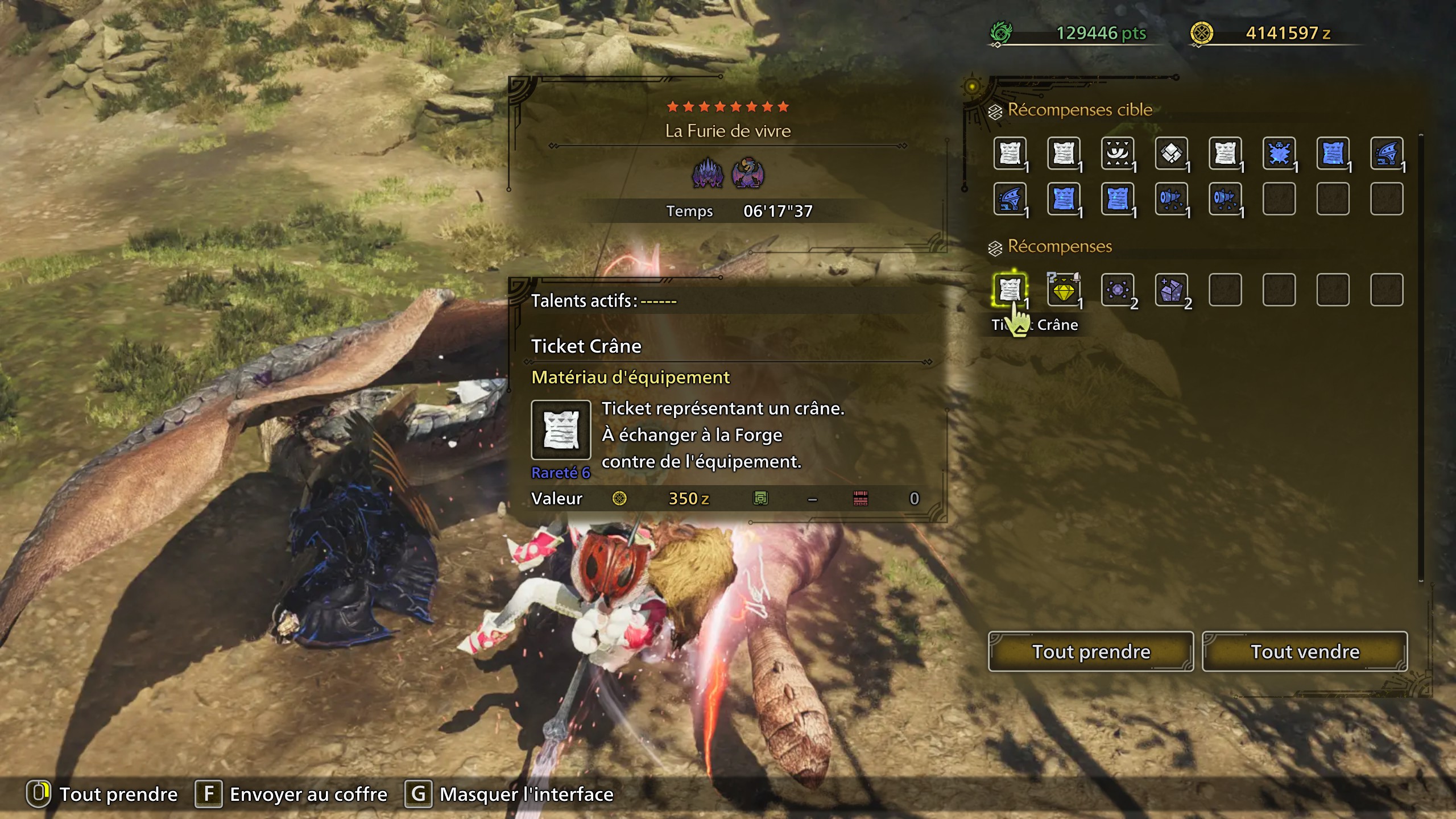 Monster Hunter Wilds La Furie de Vivre RÃ©compense