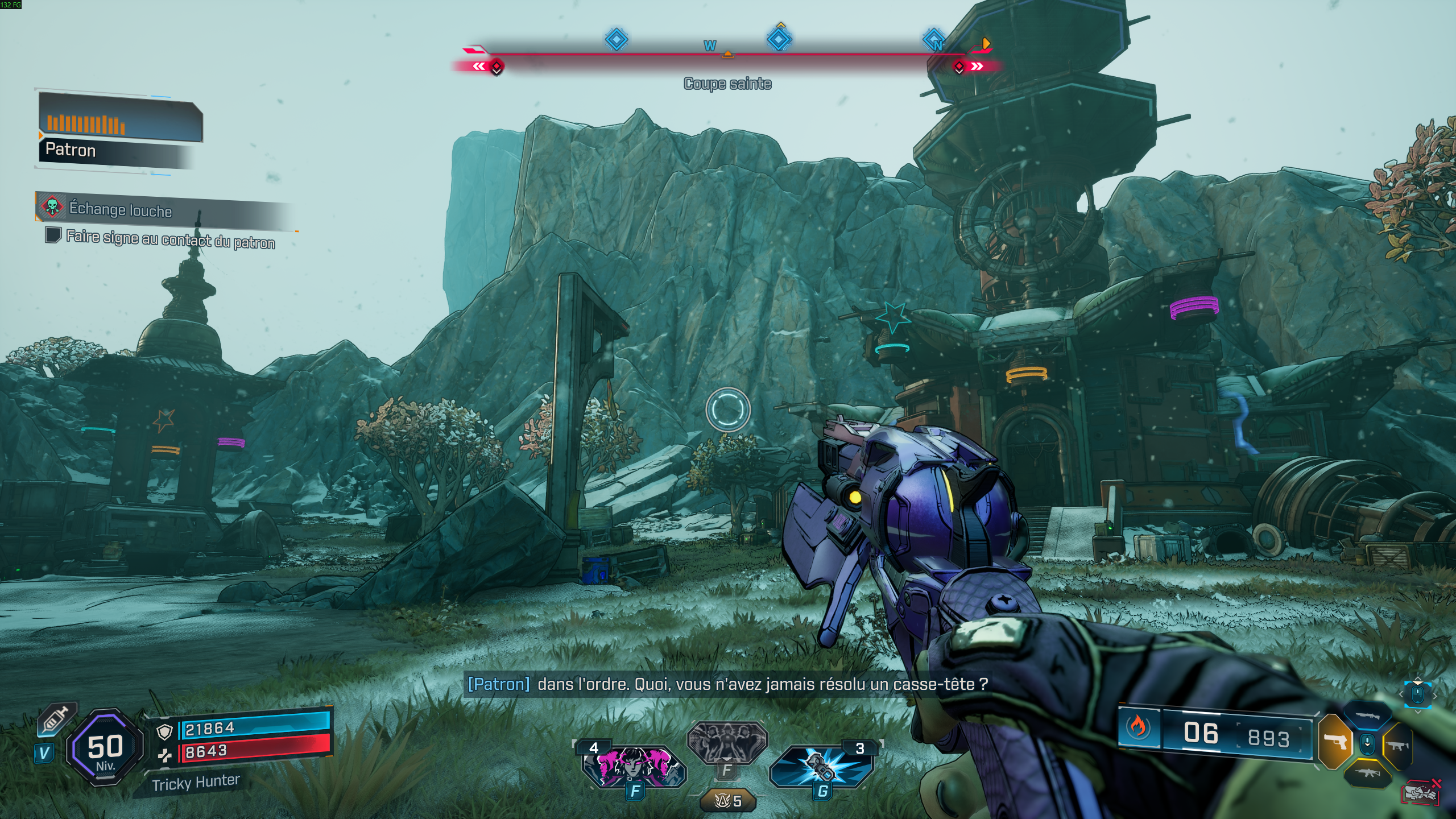 Borderlands 4 Mission Joker 7 novembre 2025 Cloches Echange Louche