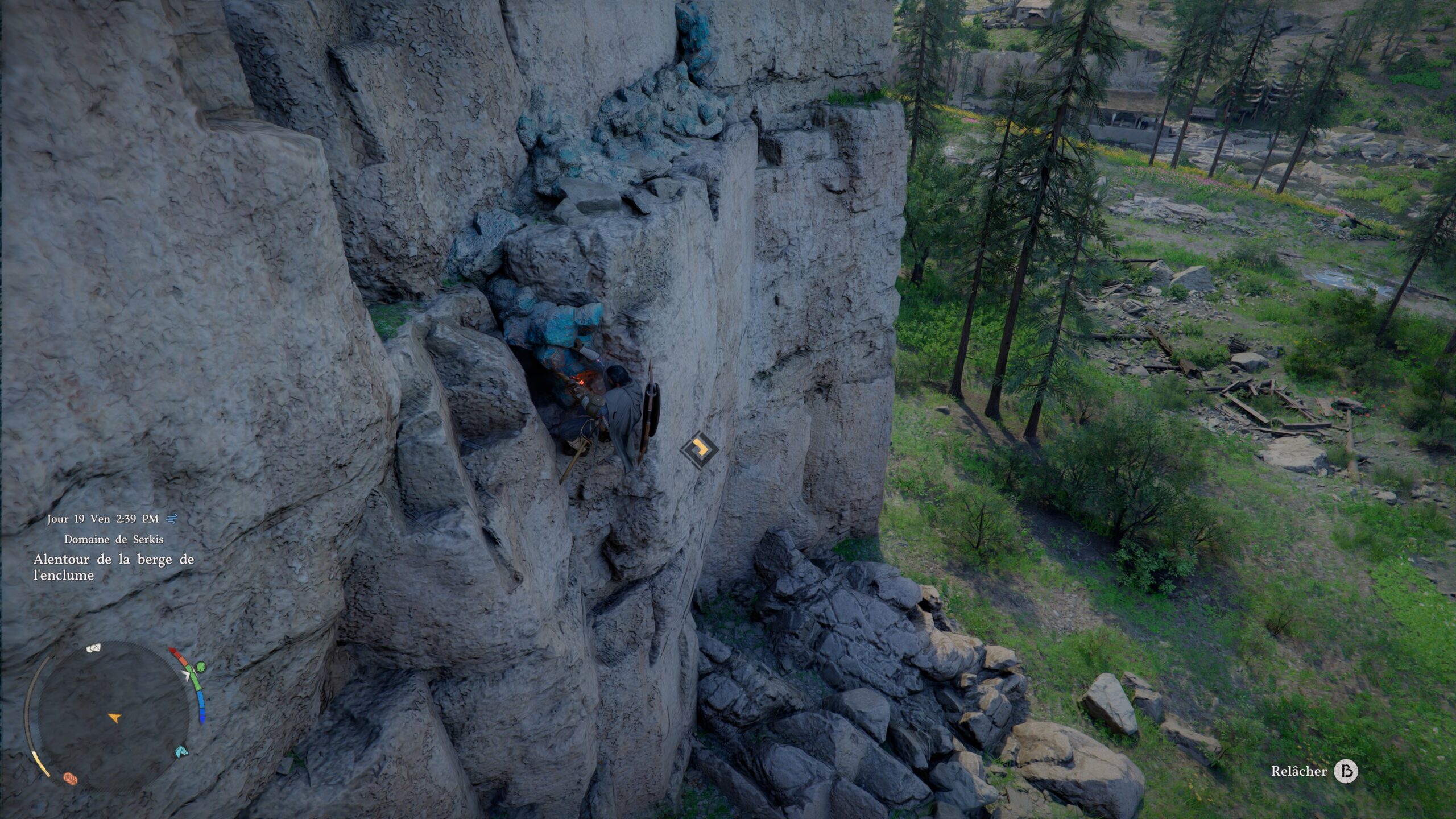 Miner en escaladant dans Crimson Desert Â©JÃ©rÃ©my.H 