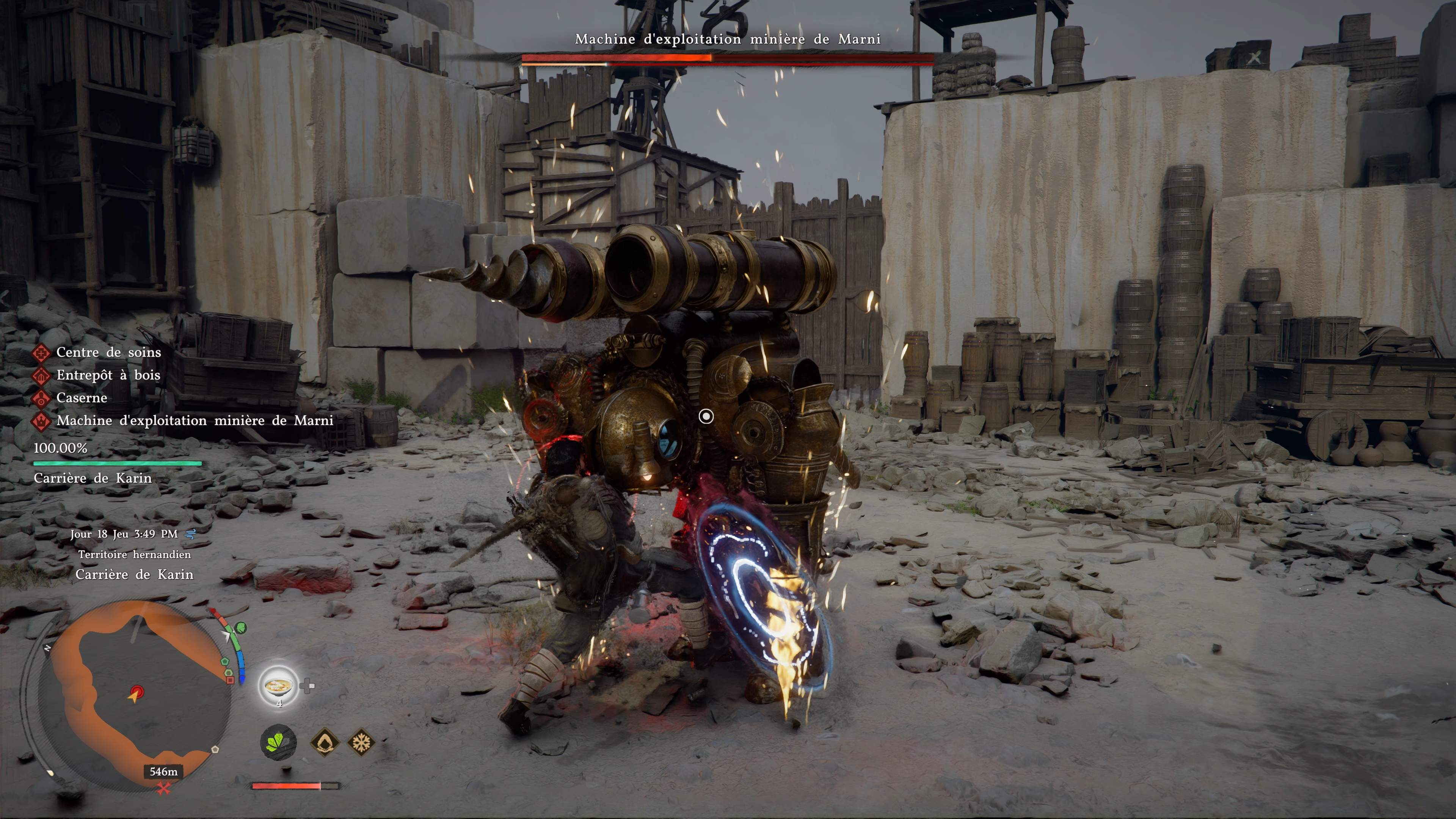 Crimson Desert boss machine mining