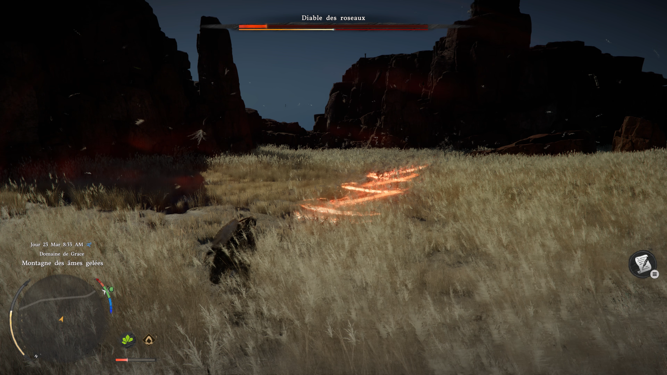 Crimson Desert guide Diable des Roseaux - attaques à distance phase 3 ©Jeremy.H Crimson Desert guide Diable des Roseaux - attaques à distance phase 3 ©Jeremy.H