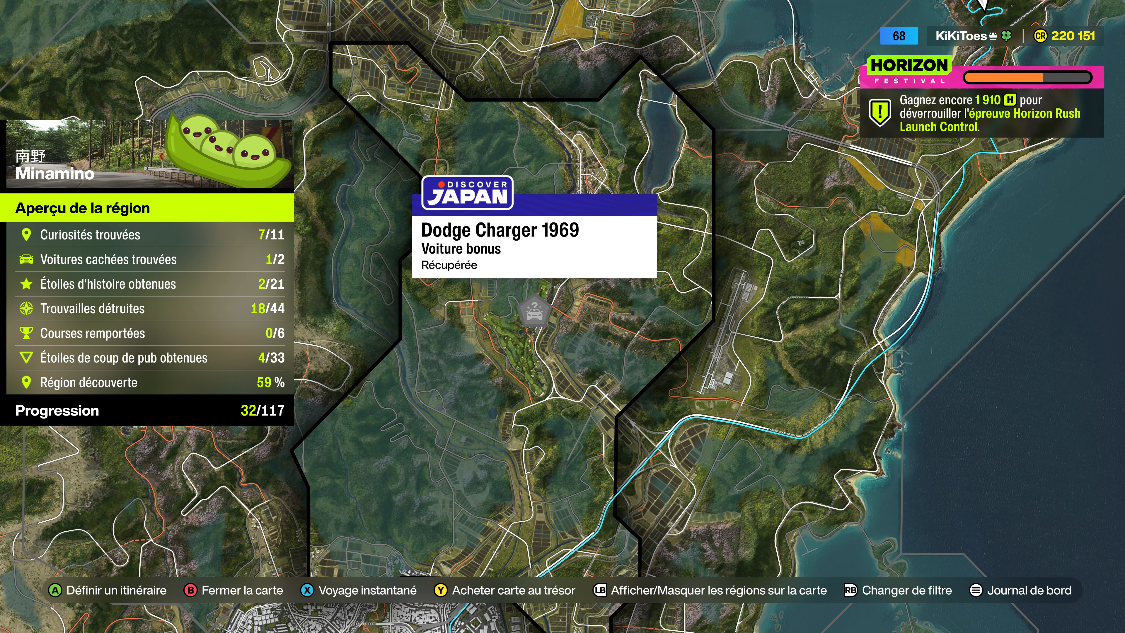 Emplacement Dodge Charger Forza Horizon 6