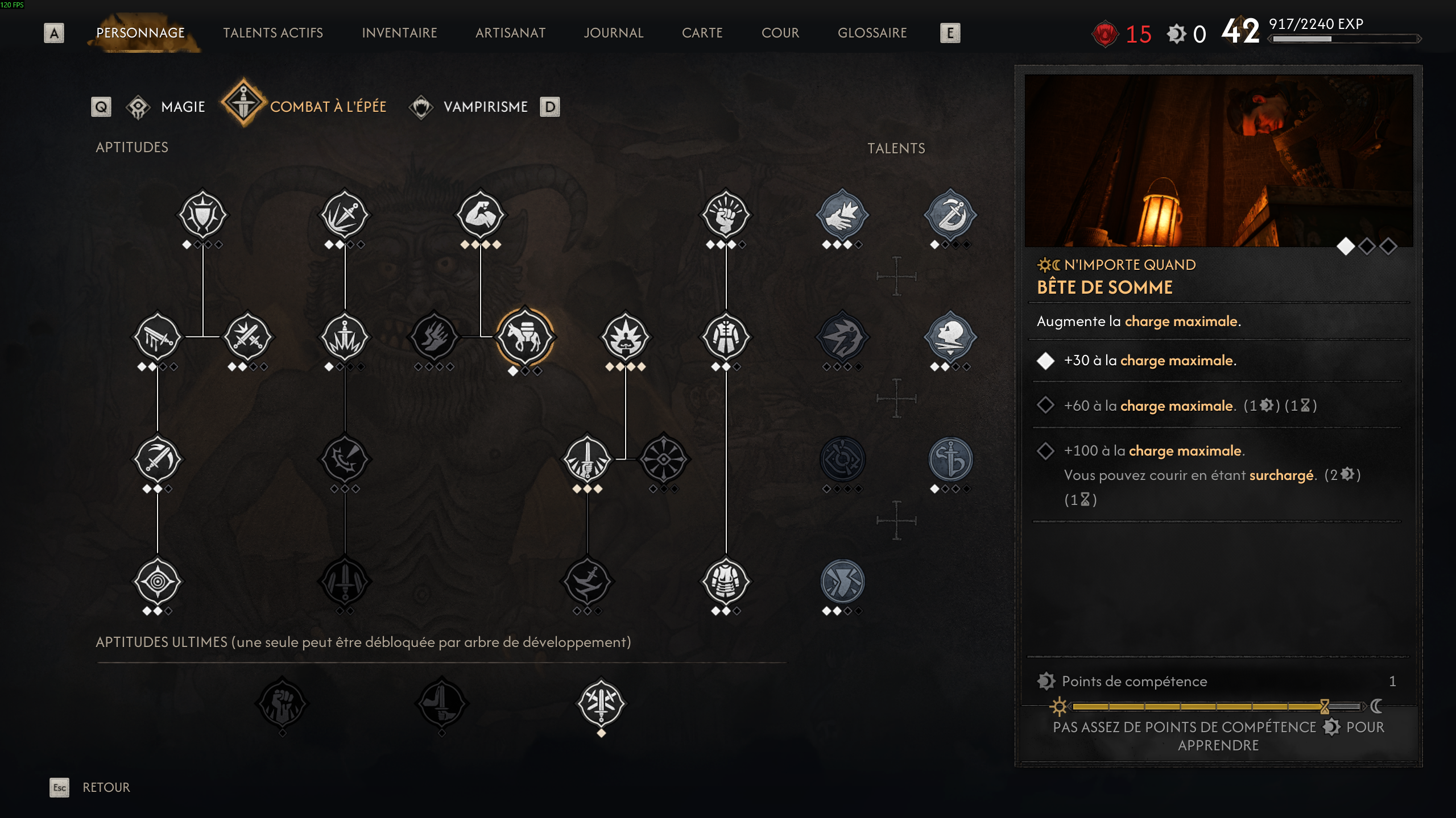 The Blood of Dawnwalker Perk Poids