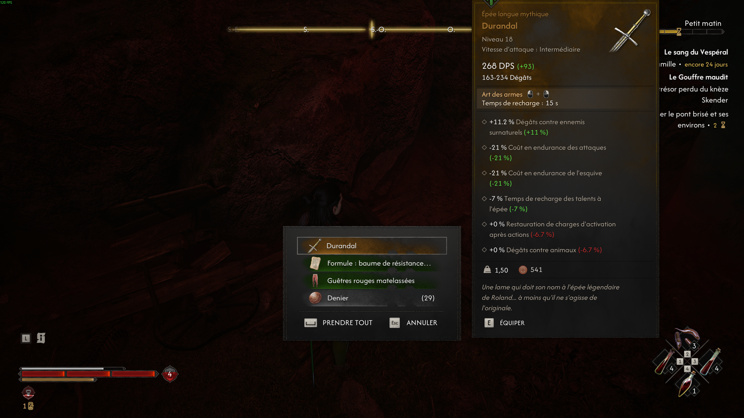 Dawnwalker Durandal Stats