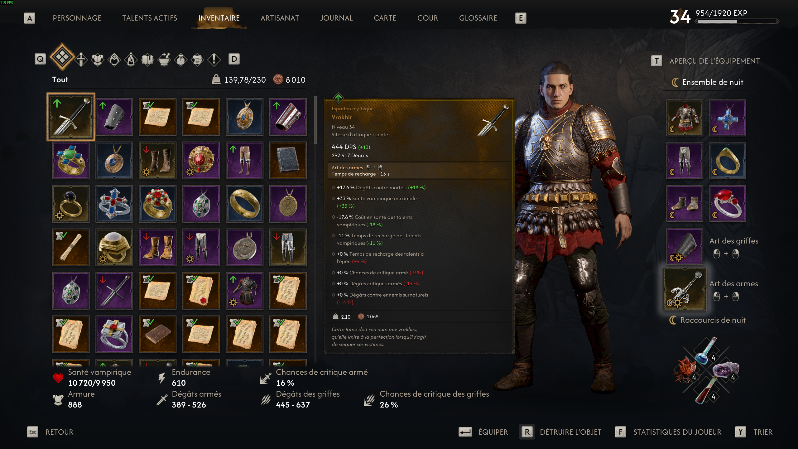 Dawnwalker Vrakhir Stats