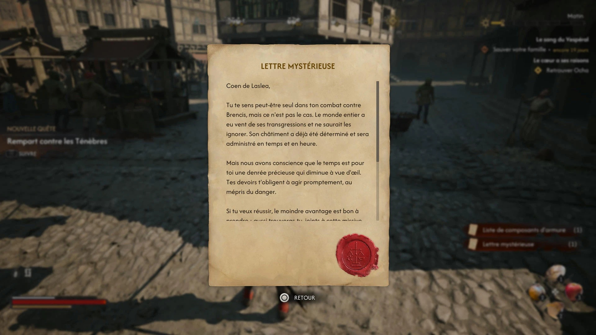 The Blood of Dawnwalker Lettre Armure Arbitre