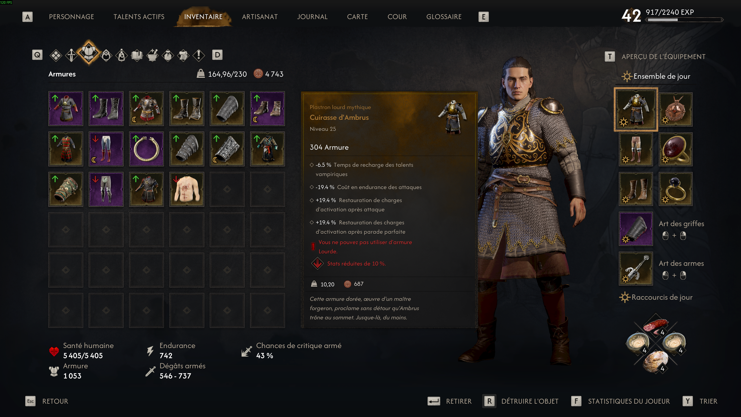 Dawnwalker Cuirasse Ambrus Stats