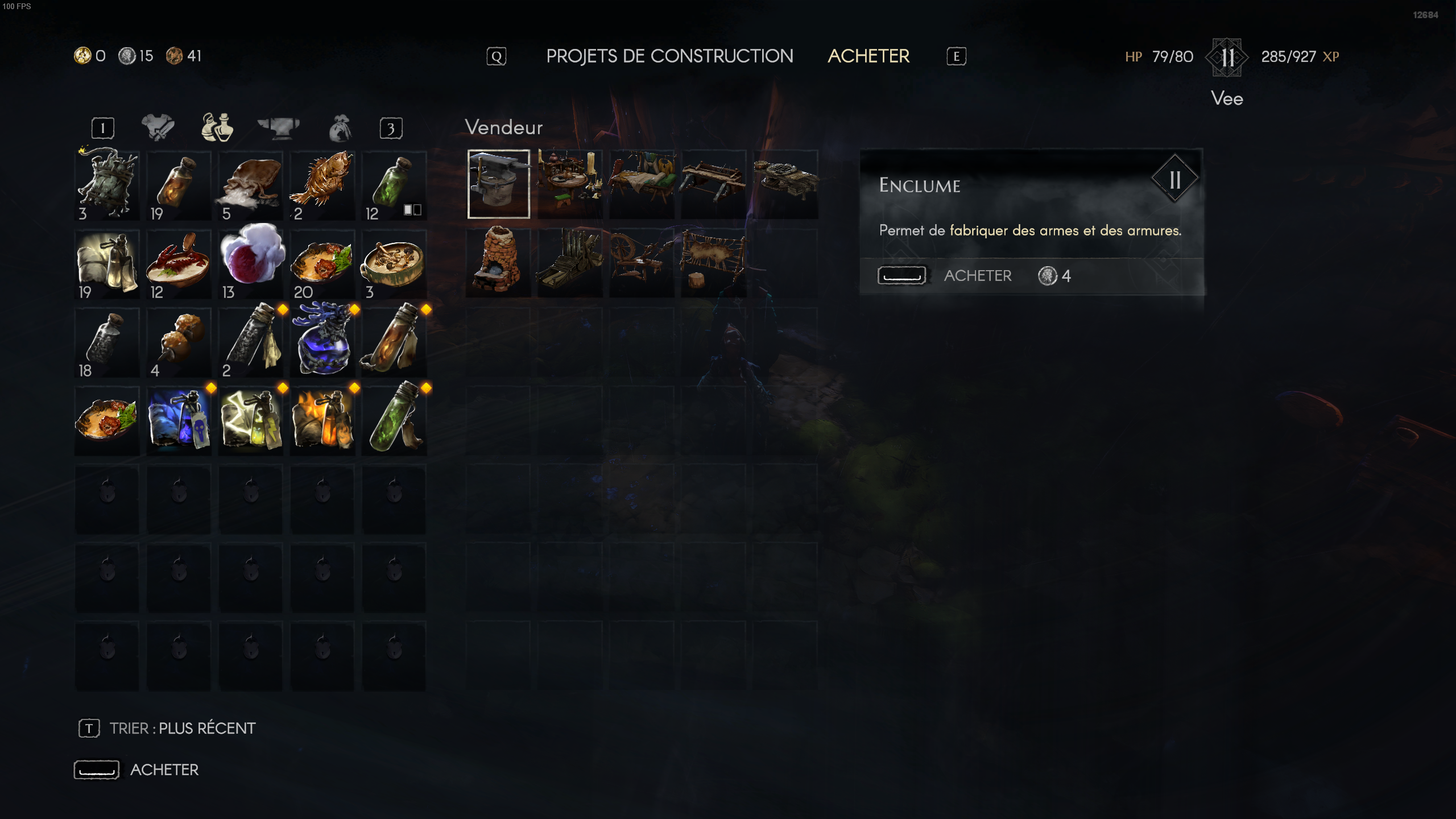 No Rest for the Wicked Inventaire