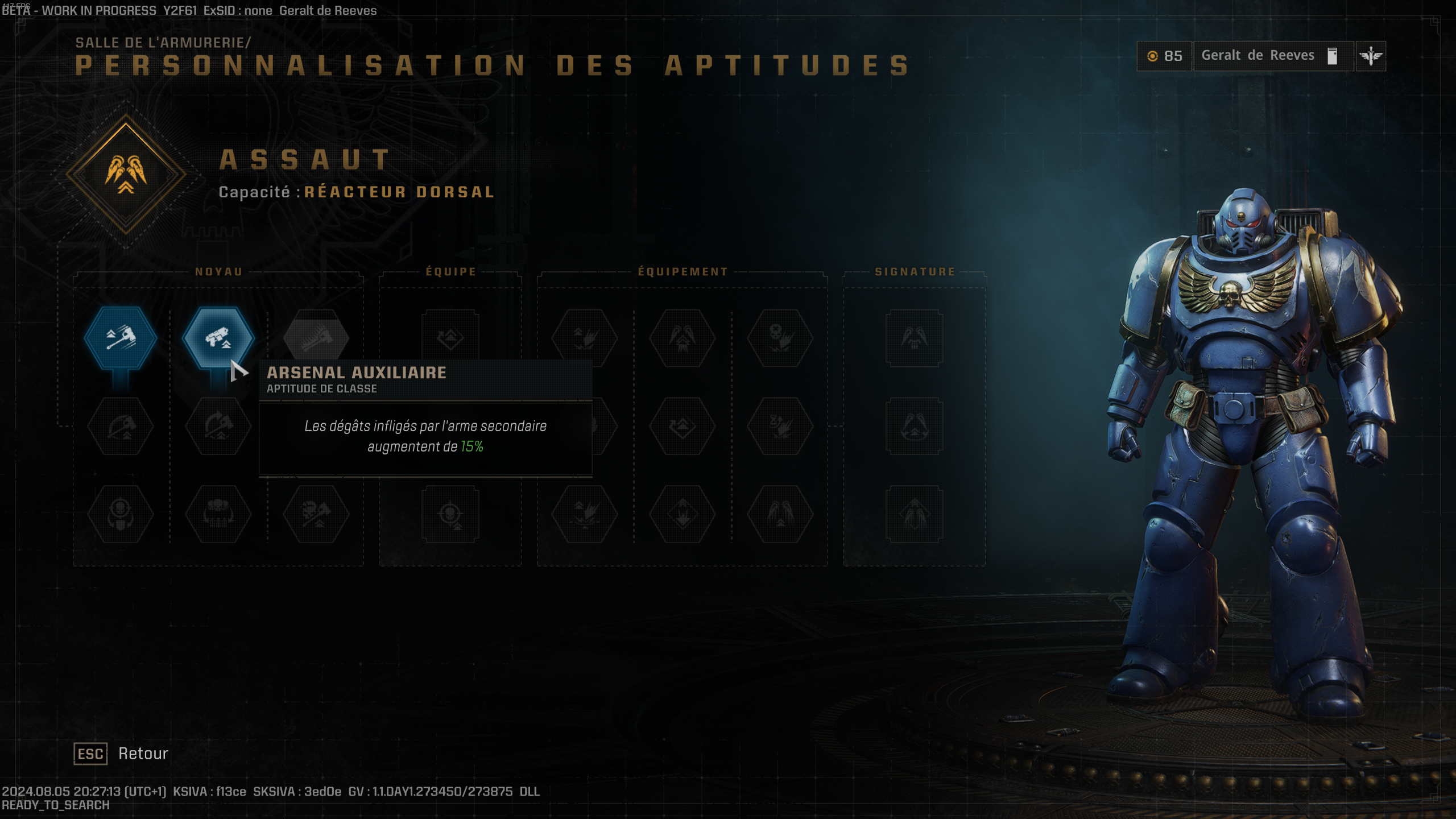 Warhammer Space Marine 2 Arbre CompÃ©tences