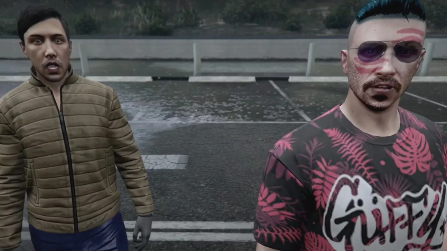 Sam et Mark dans Grand Theft Hamlet. Sam et Mark dans Grand Theft Hamlet.