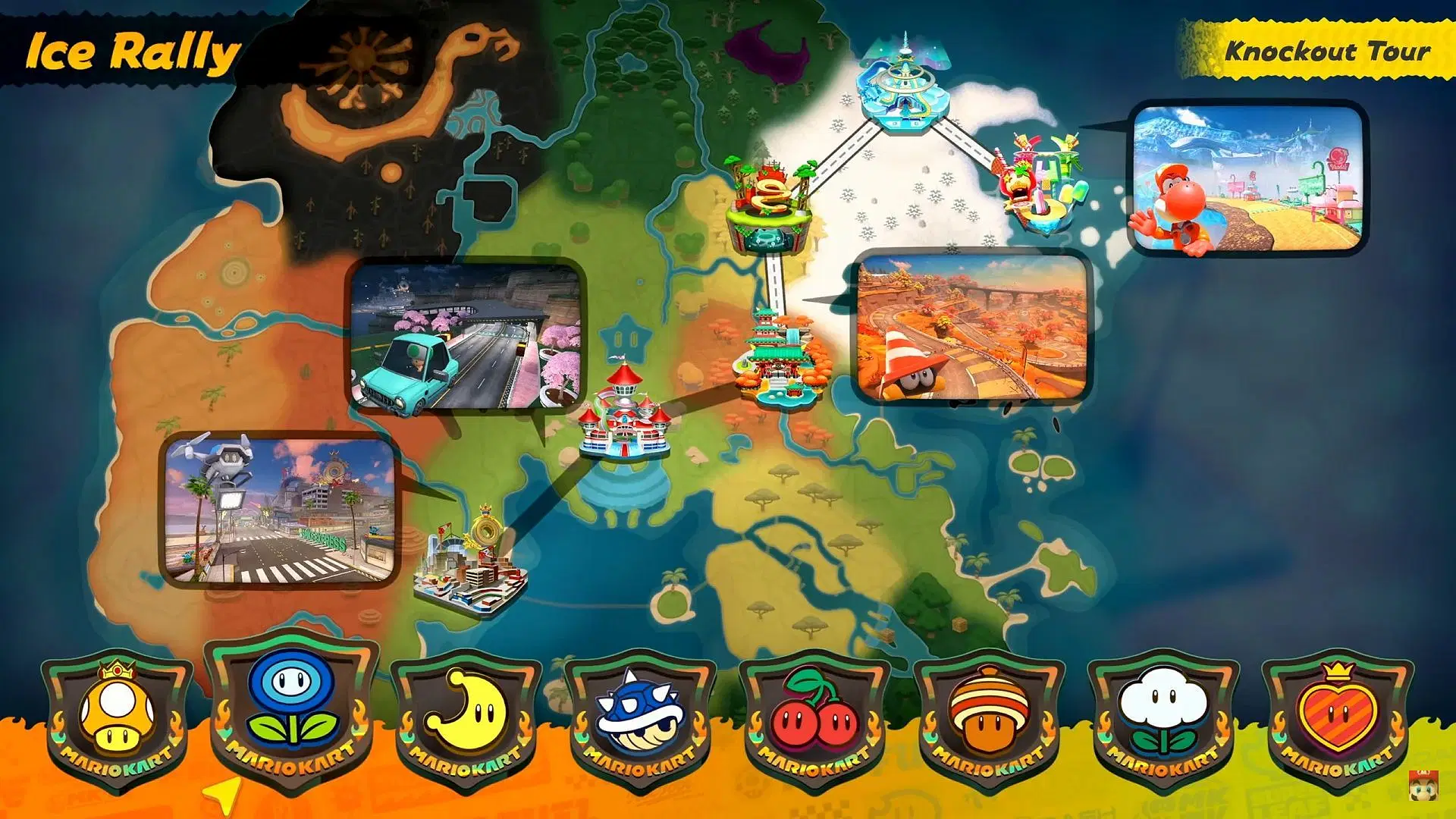 Mario Kart World : Cart du mode Survie.