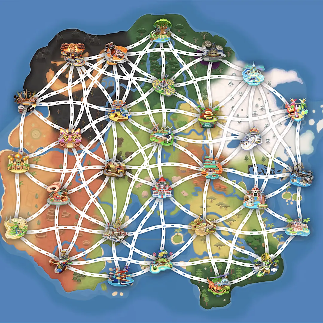 Marrio Kart World : Carte de l'open-world.