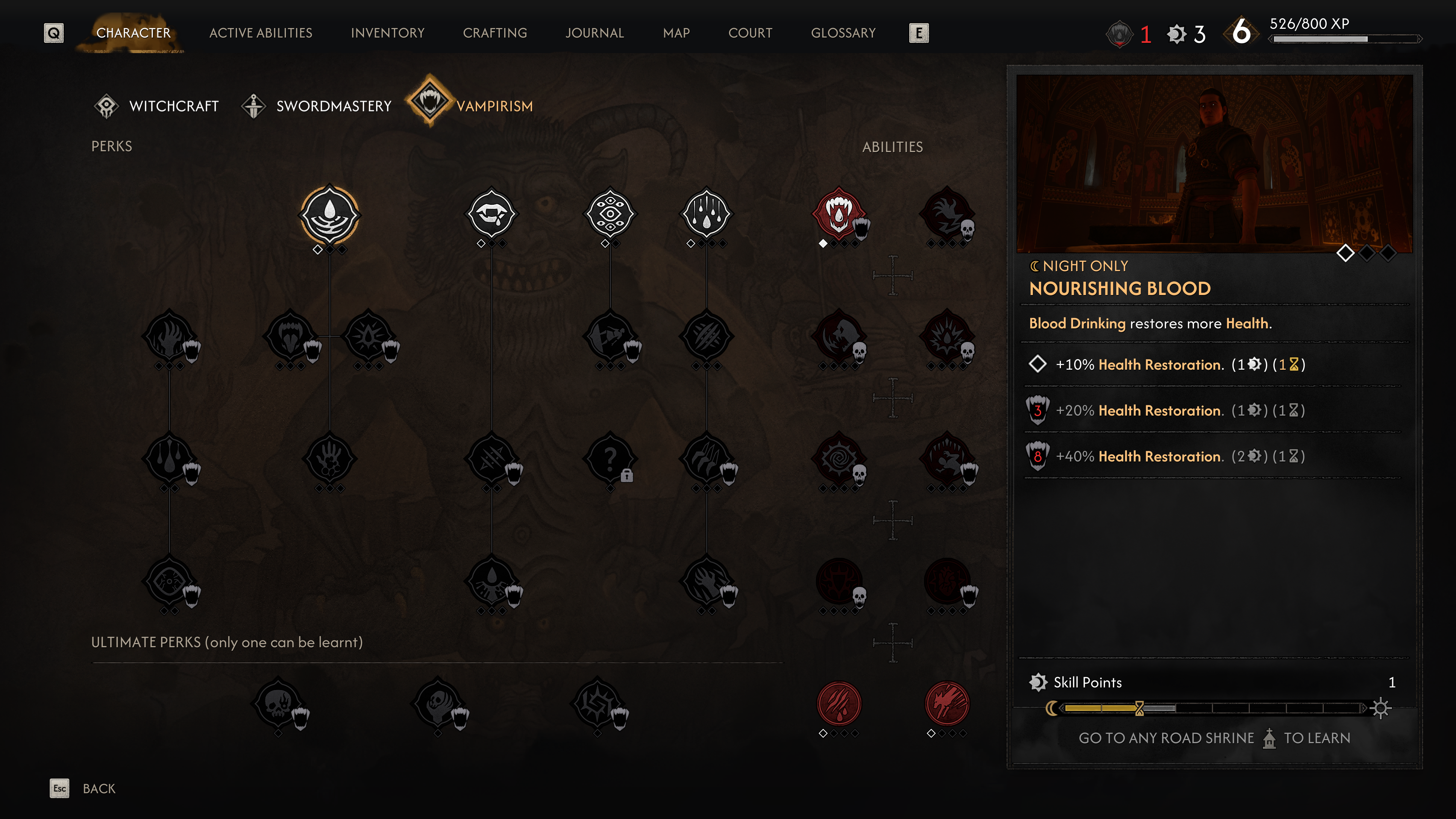 The Blood of Dawnwalker CompÃ©tences Vampire