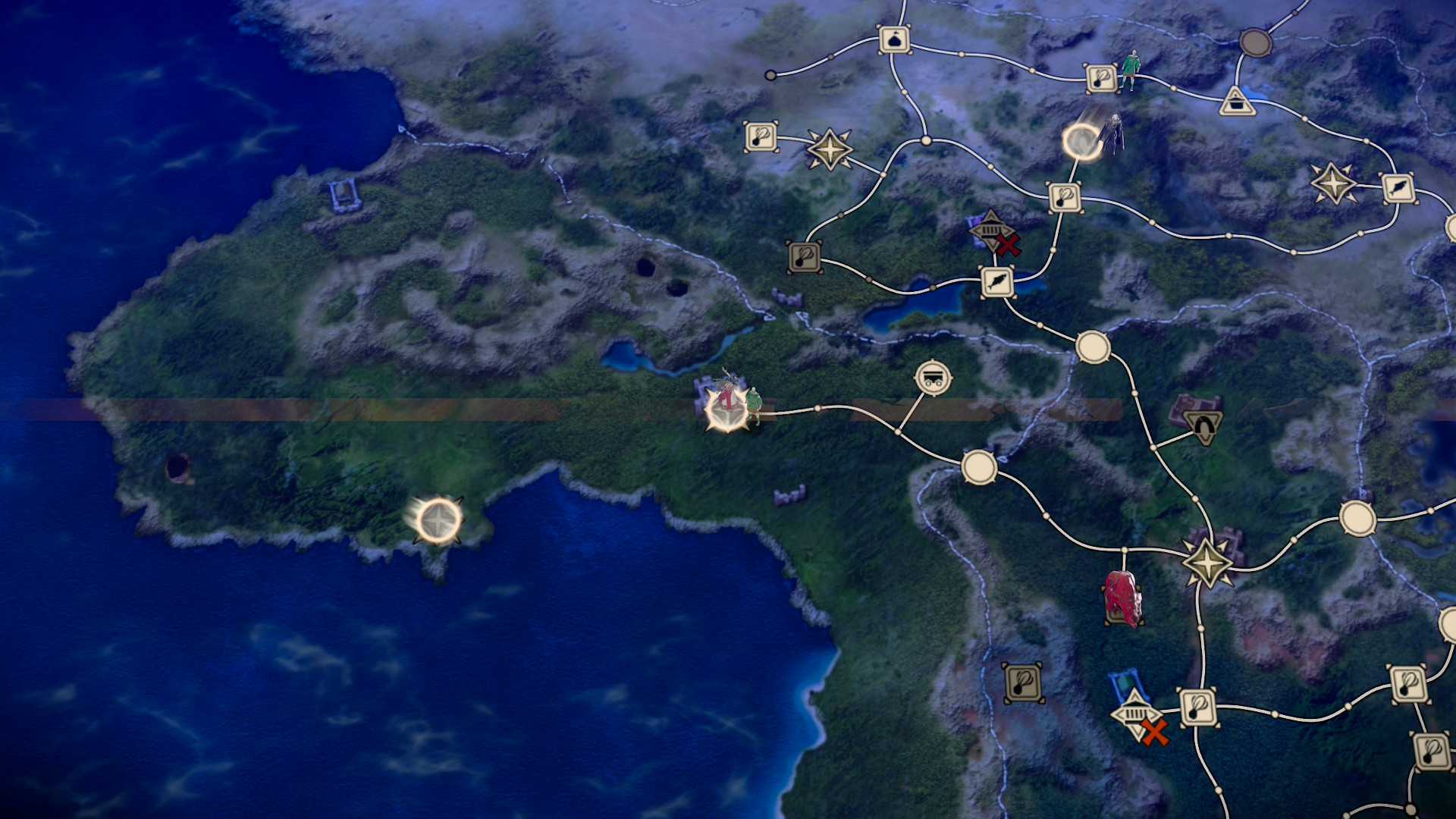 Carte du monde de Fire Emblem Fortune's Weave Â©JÃ©rÃ©my H. 