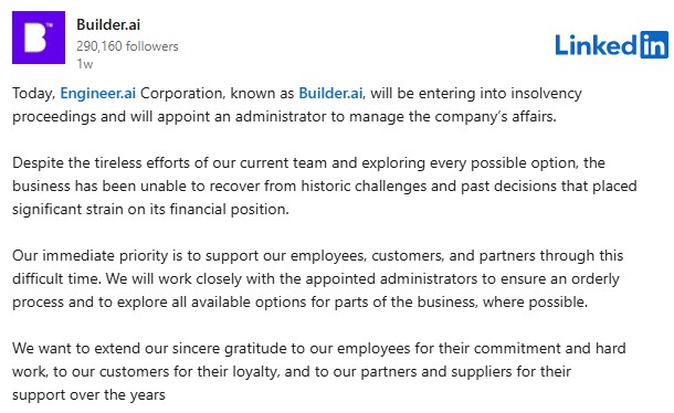 Builder IA Message LinkedIn Builder IA Message LinkedIn