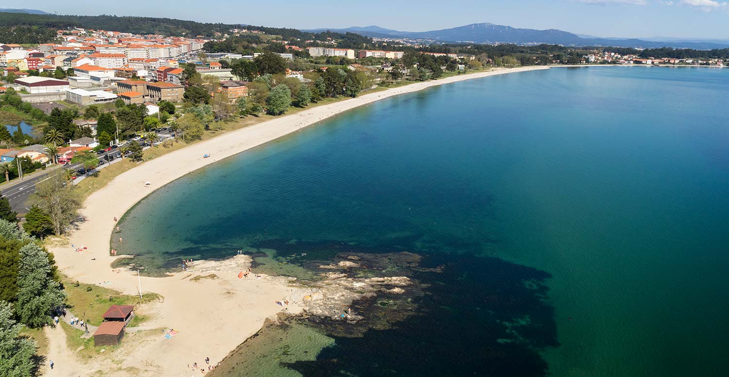 Plage BarraÃ±a Ã  Boiro (Espagne).