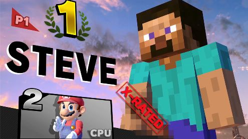 Smash Bros. Ultimate : Nintendo corrige une illusion d'optique olé olé sur Steve de Minecraft