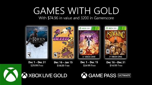 Xbox Games With Gold : Eh voilà les jeux 