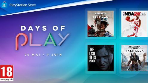 Days of Play 2021 : 15 jours de soldes jusqu'à -86% sur des jeux PS4 et PS5