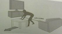 Kinect : photos de la notice, distances recommandées