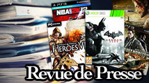 Revue de presse : Batman AC, DLC Deus Ex, Heroes VI, NBA 2K12...