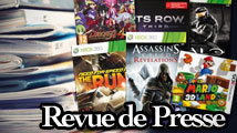 Revue de presse : AC Revelations, Mario 3D Land, NFS The Run, Halo...