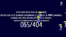La meilleure erreur 404 du monde : sauvez les Lemmings !