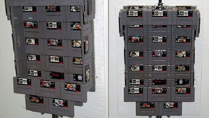 Un urinoir 100% fait à base de cartouches Super Nintendo