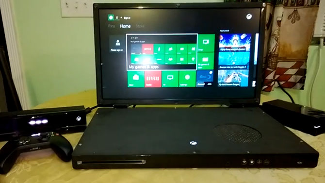 VIDÉO. Il crée la Xbox One presque portable avec un écran de 22 pouces