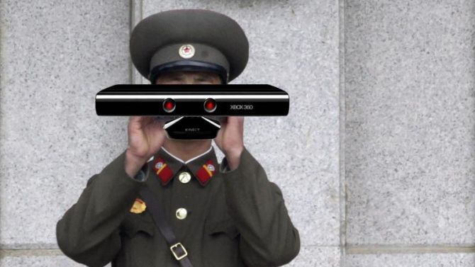 La frontière sud coréenne surveillée par... Kinect