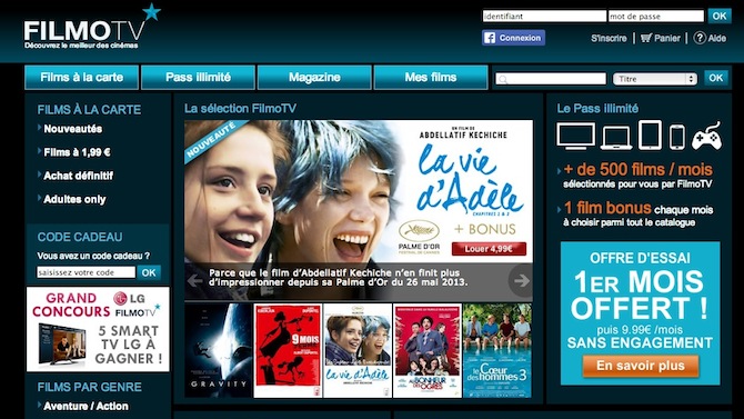 Le service de VOD FilmoTV disponible sur PS3 et PS4
